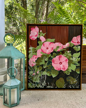 Load image into Gallery viewer, HIBISCUS WITH RUSSIAN SAGE 20X24 framed original
